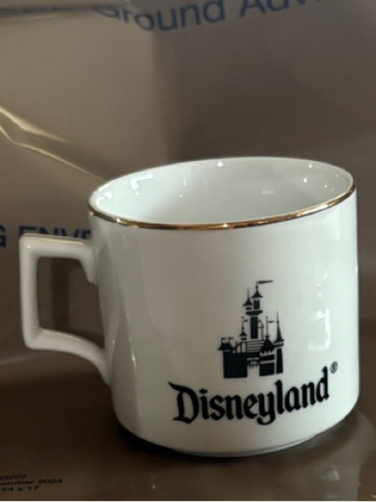 Disney Other - VTG 1970s Disneyland Coffee Mug Gold Rim Castle Japan Walt Disney Productions